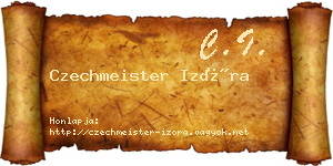 Czechmeister Izóra névjegykártya